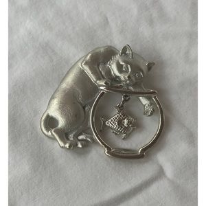 💍💫 Cat and fish brooch